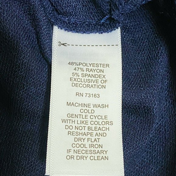 Cable & Gauge Women's S Sleeveless Round Neck Pockets Tie Front Drawstring Blue - Picture 6 of 8